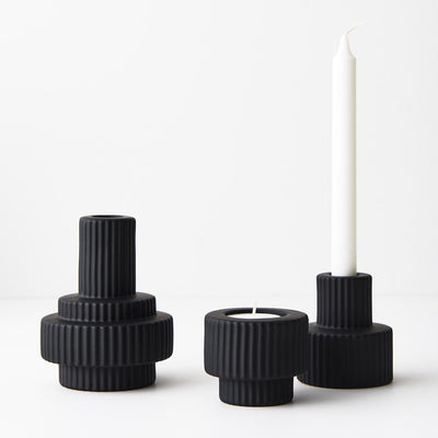 Annix Candle Holder in Black