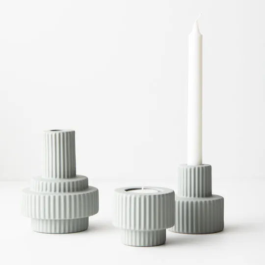 Annix Candle Holder in Light Grey