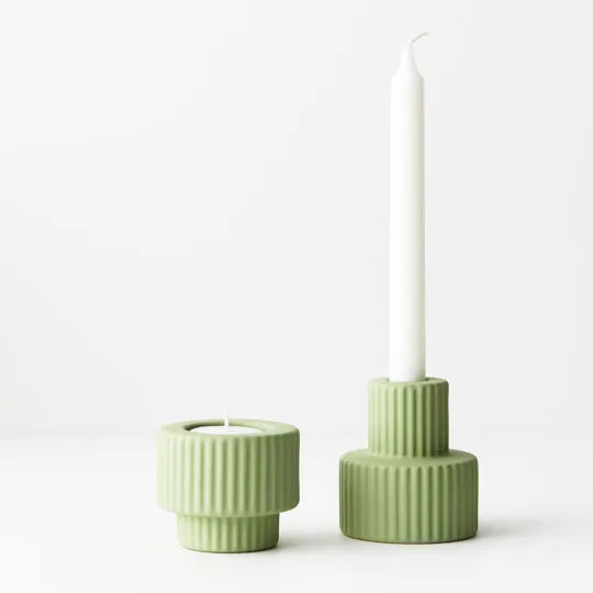 Palina Candle Holders in Sage