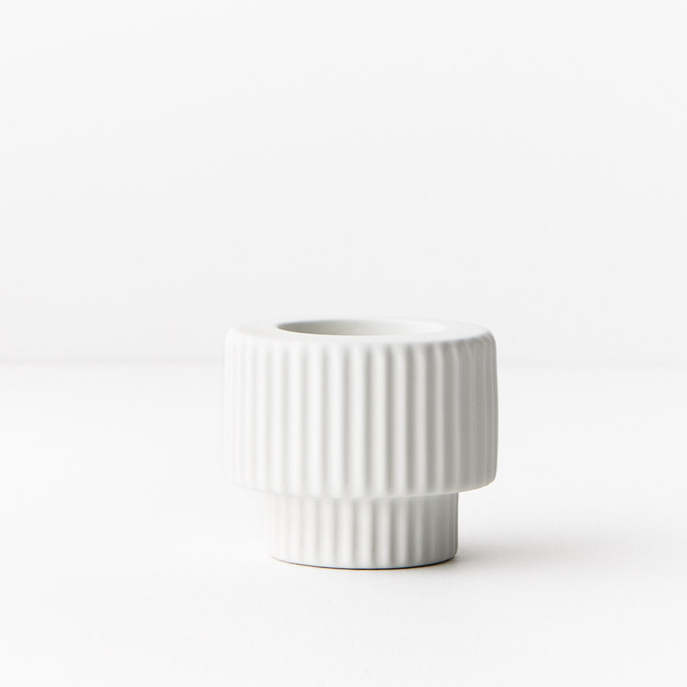 Palina Candle Holders in White